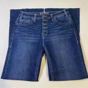 Rock & Roll Cowgirl Medium Blue Flare Jeans Size 29